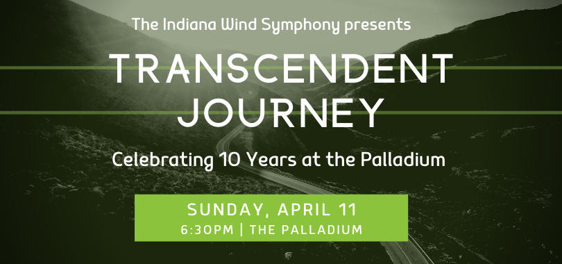 Mountains with winding road in image, "Transcendent Journey, Celebrating 10 years at the Palladium" text over image.