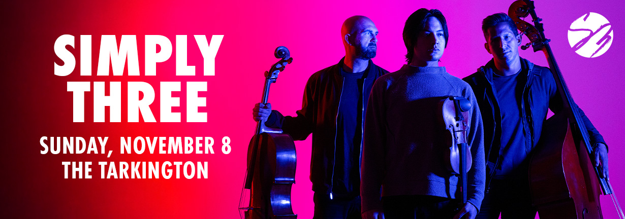 Simply Three, Sunday November 8 at the Tarkington