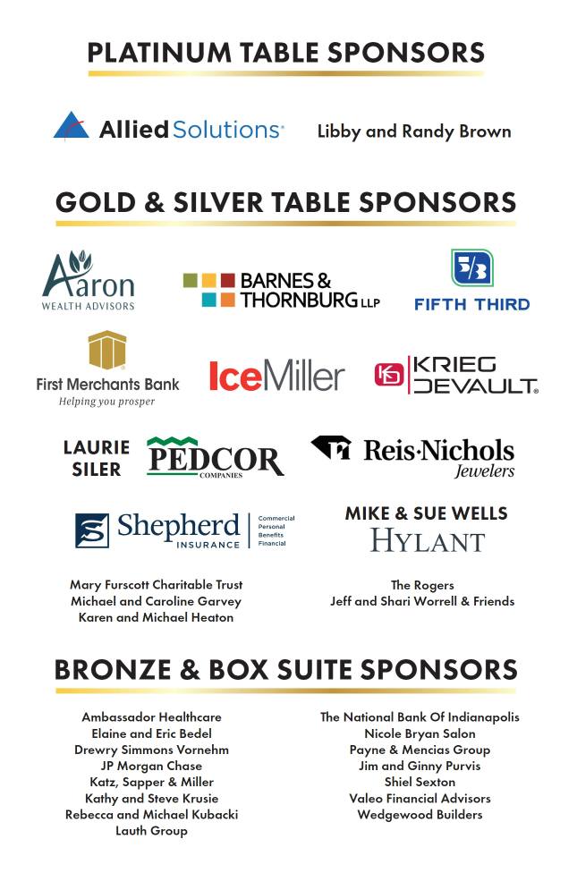 Thanks to our gala table sponsors!