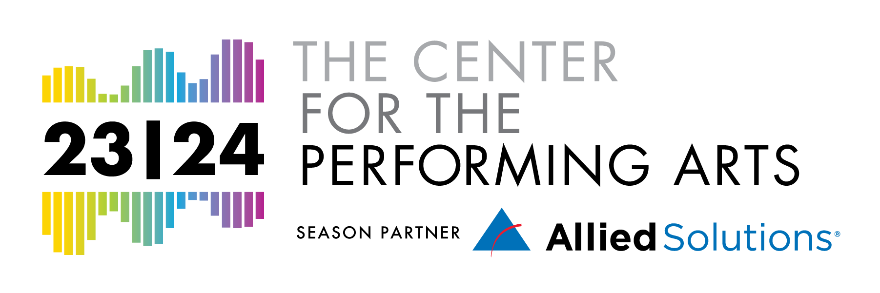 The Center for the Performing Arts, 23-24 season presented in partnership with Allied Solutions.