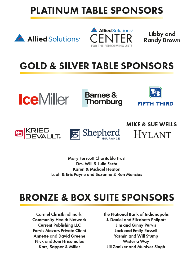 Thank you to our table sponsors!
