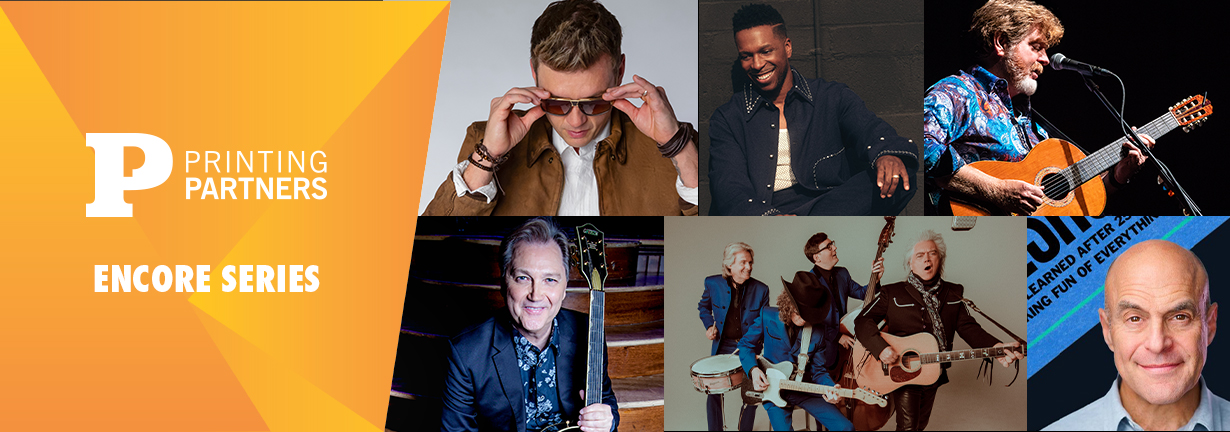 Printing Partners Encore Series including artists like Nick Carter, Leslie Odom Jr., Mac McAnally and more.