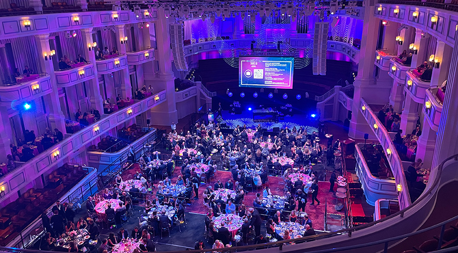 A view of the crowd from above at the Center Celebration 2025.